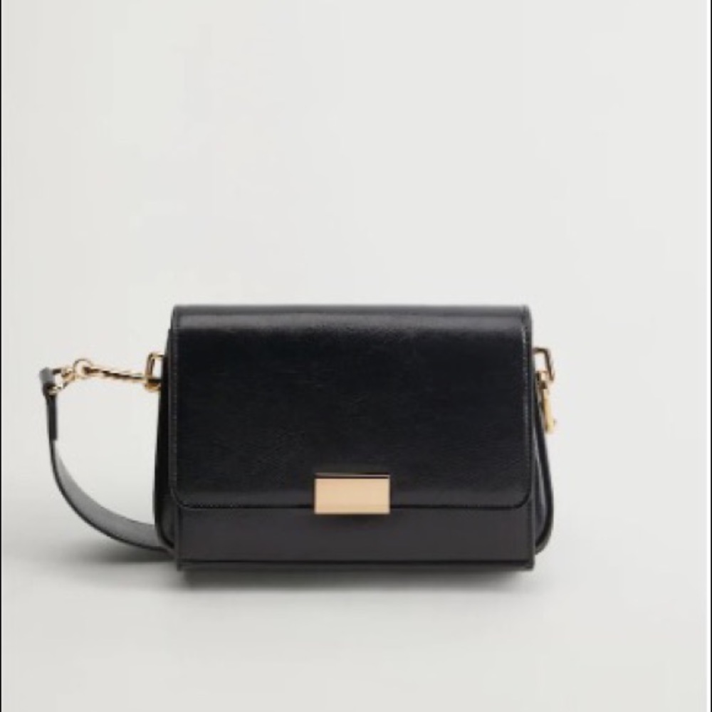 Mango Front Lapel Crossbody Bag